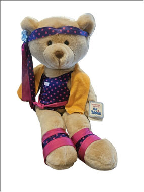 Applause Yubbies Rare Vintage 1986 NWT Aerobics Stuffed Bear Animal